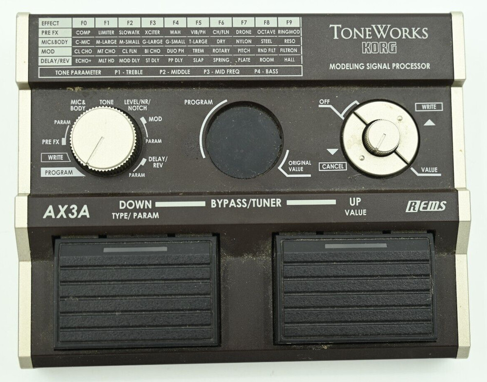 KORG ToneWorks AX3A MODELING SIGNAL PROCESSOR Acoustic Guitar Effect