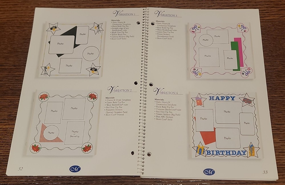 QTY 2 Creative Memories Fast Formula Page Layout Idea Book Scrapbook 1998 & 2000