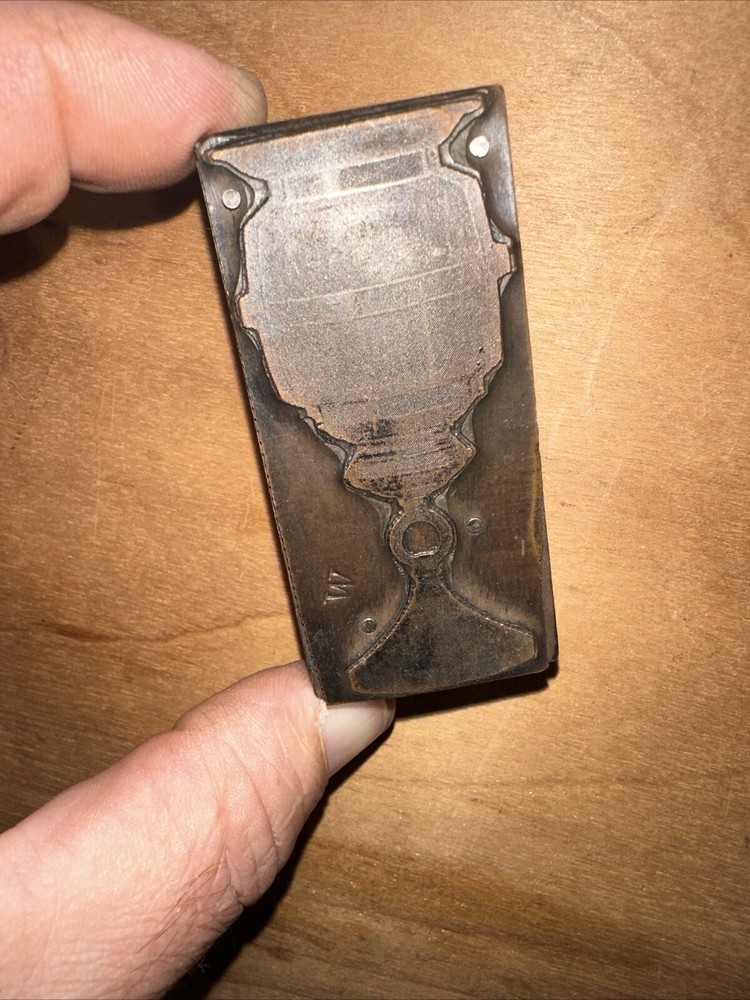 Printing Block “ Unknown Image Trophy?? “ Type Cut Block