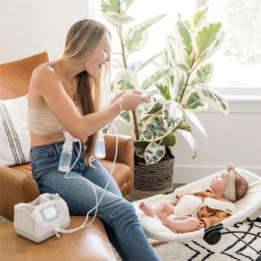 Dr. Brown'S BF100 Customflow Double Electric Quiet Breast Pump with Softshape™