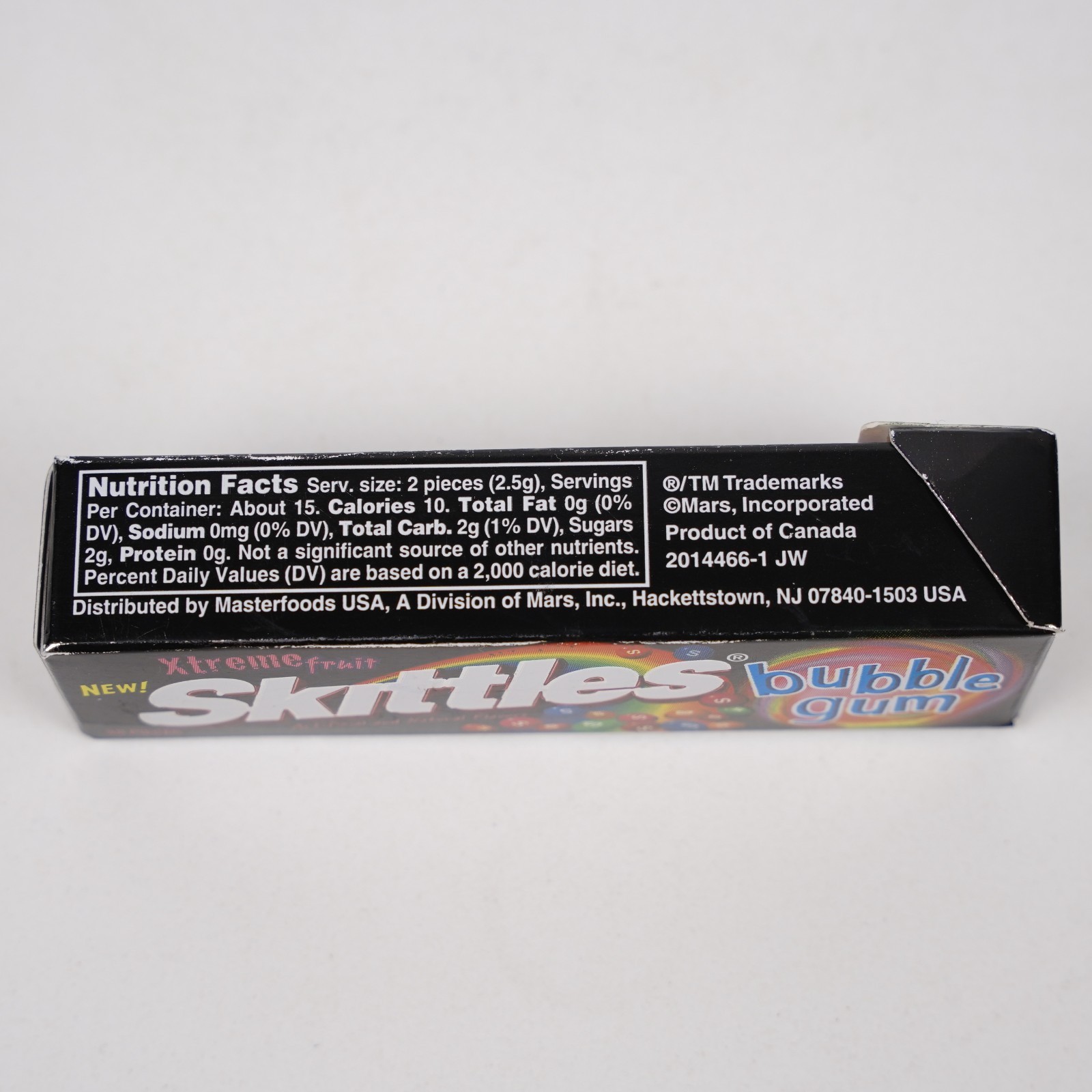 Skittles Xtreme Fruit Bubble Gum Empty Carton Box Vintage Advertising RARE