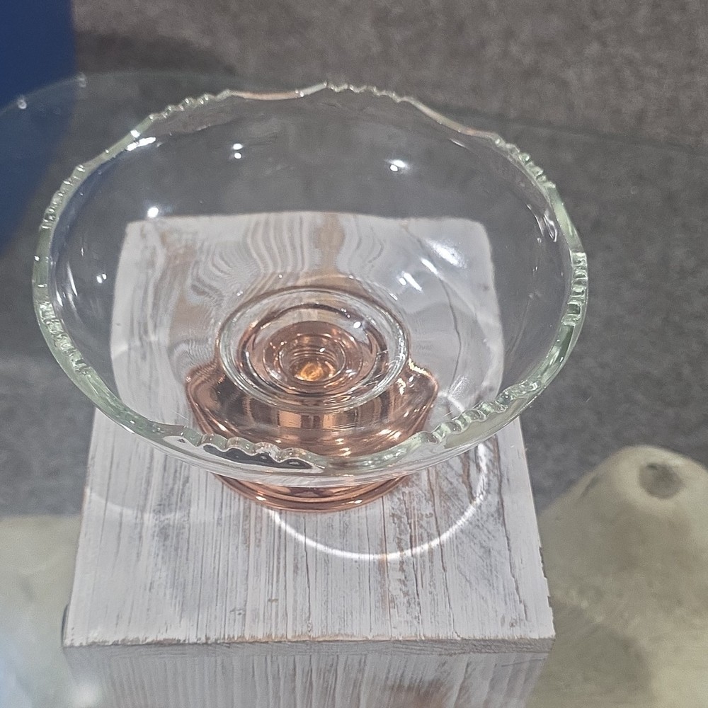 Copper Metal Yo-Yo Modern Design with Clear Elements