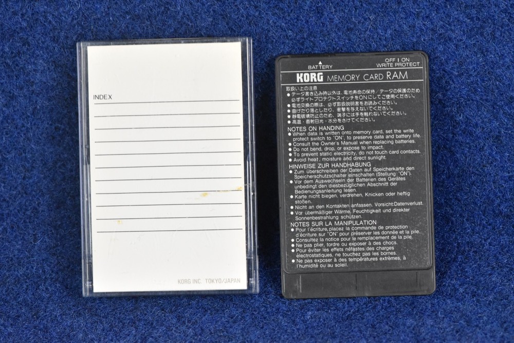 KORG MCR-03 256 Kbits RAM Memory Card In Excellent working condition