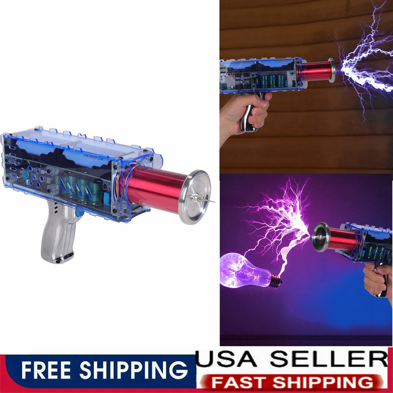New Handheld Tesla Coil Gun Arc Generator Trigger Mode Artificial Lightning DIY