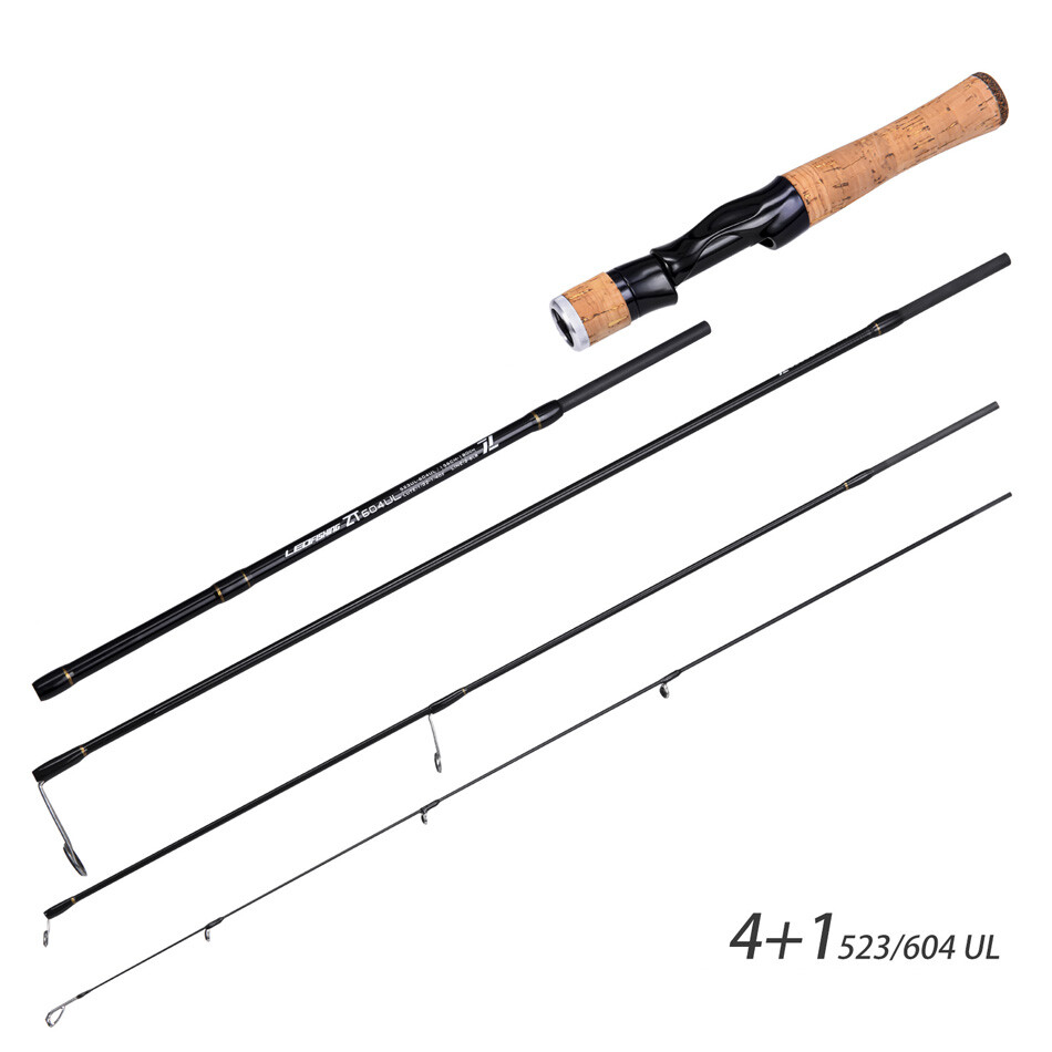 ZT Ultralight Spinning Rod 6' Travel Fishing Rod Fast 2-6 lb Casting Rod 4+1pcs