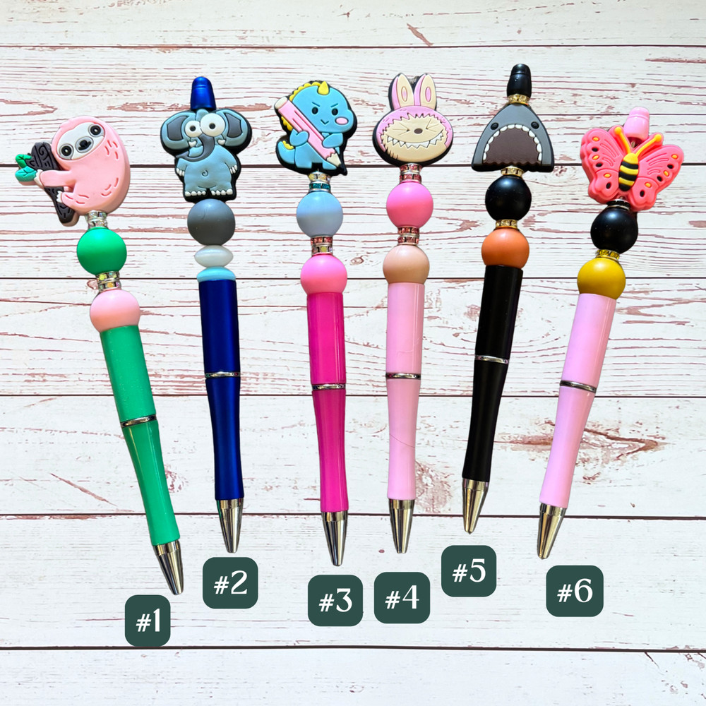 Character Beaded Pen Set | Cute & Fun Designs