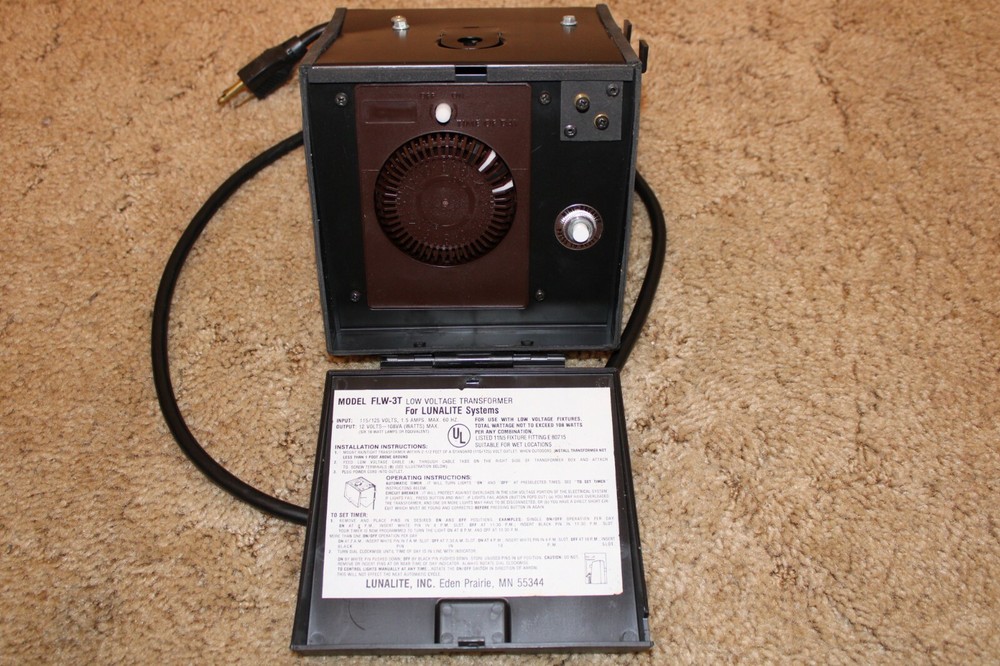 Lunalite Low Voltage accessory FLW-3T Power Pack Transformer With Timer