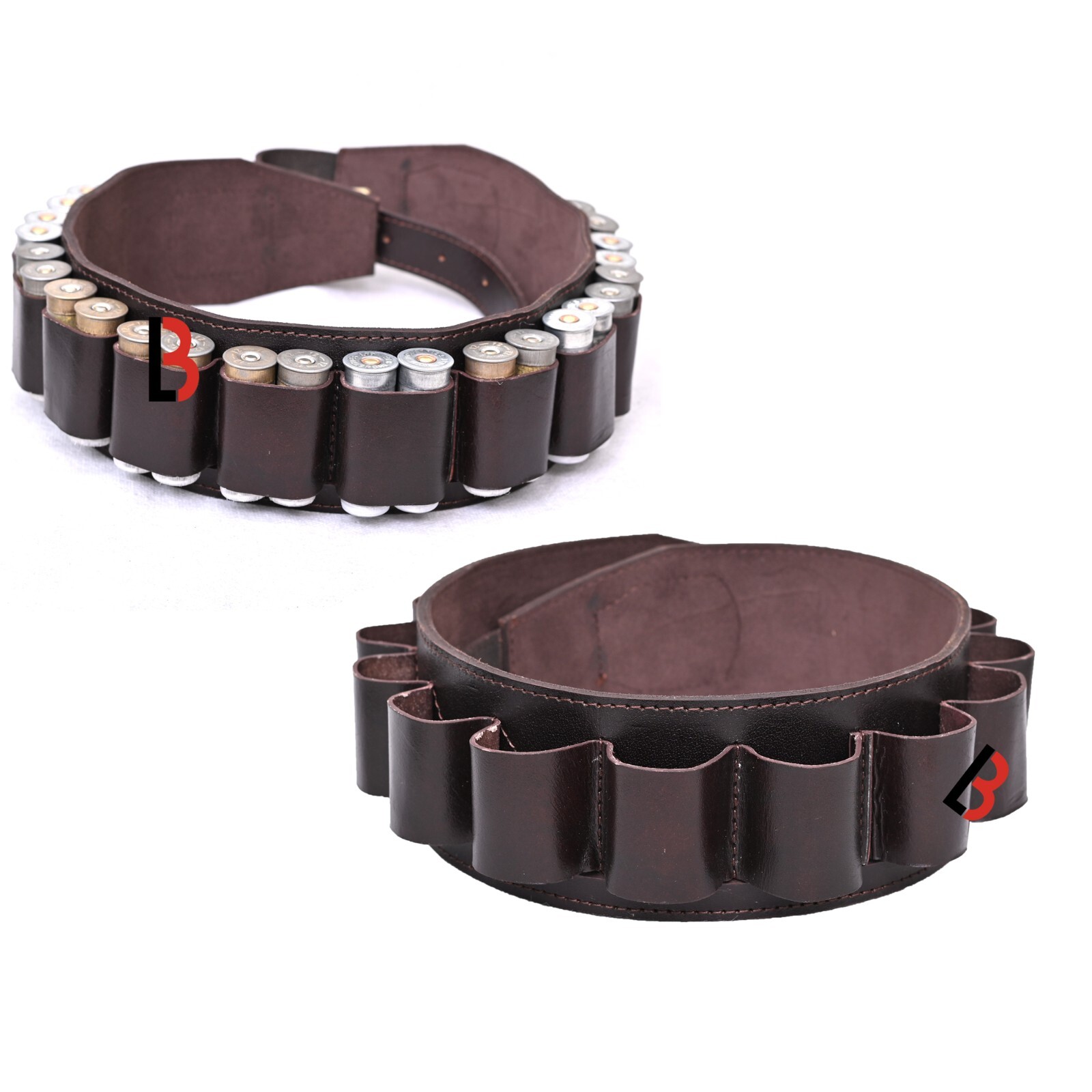 Double Barreled Shotgun Shotshell Bandolier Belt  Shell Belt Ammunition Carrier