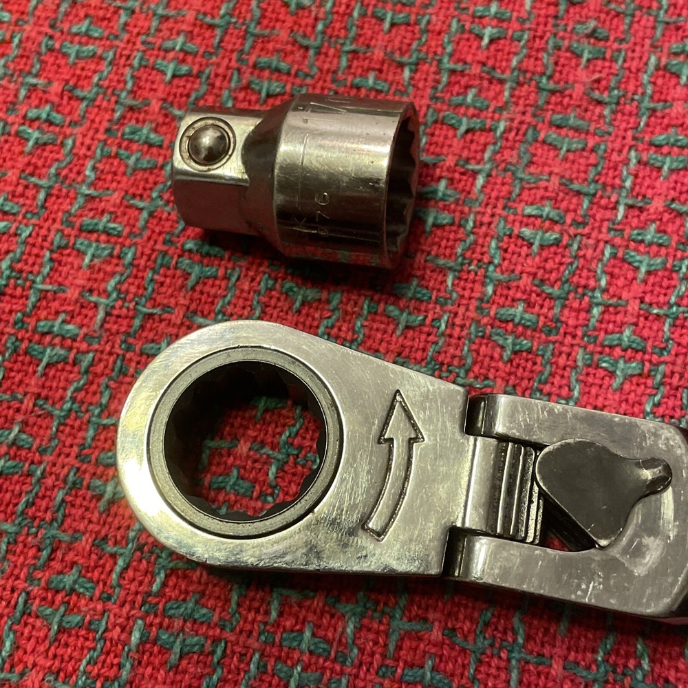 Craftsman 17mm Flex Ratcheting Wrench Locking Flex Head With Socket 42482 🇺🇸