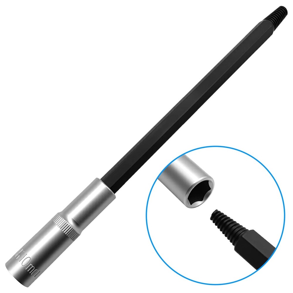 Broken Fracture Damaged Spark Plug Thread Tap Extractor Removal Tool 10mm Socket