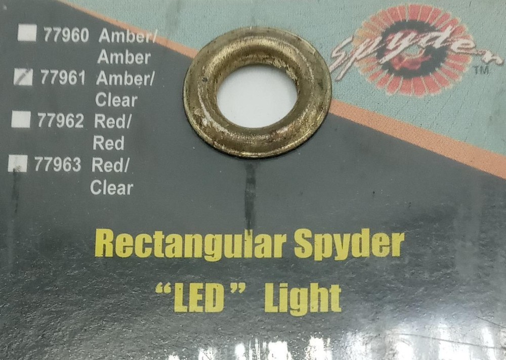 Spyder 77961 Rectangular Spyder LED Light - Amber/Clear