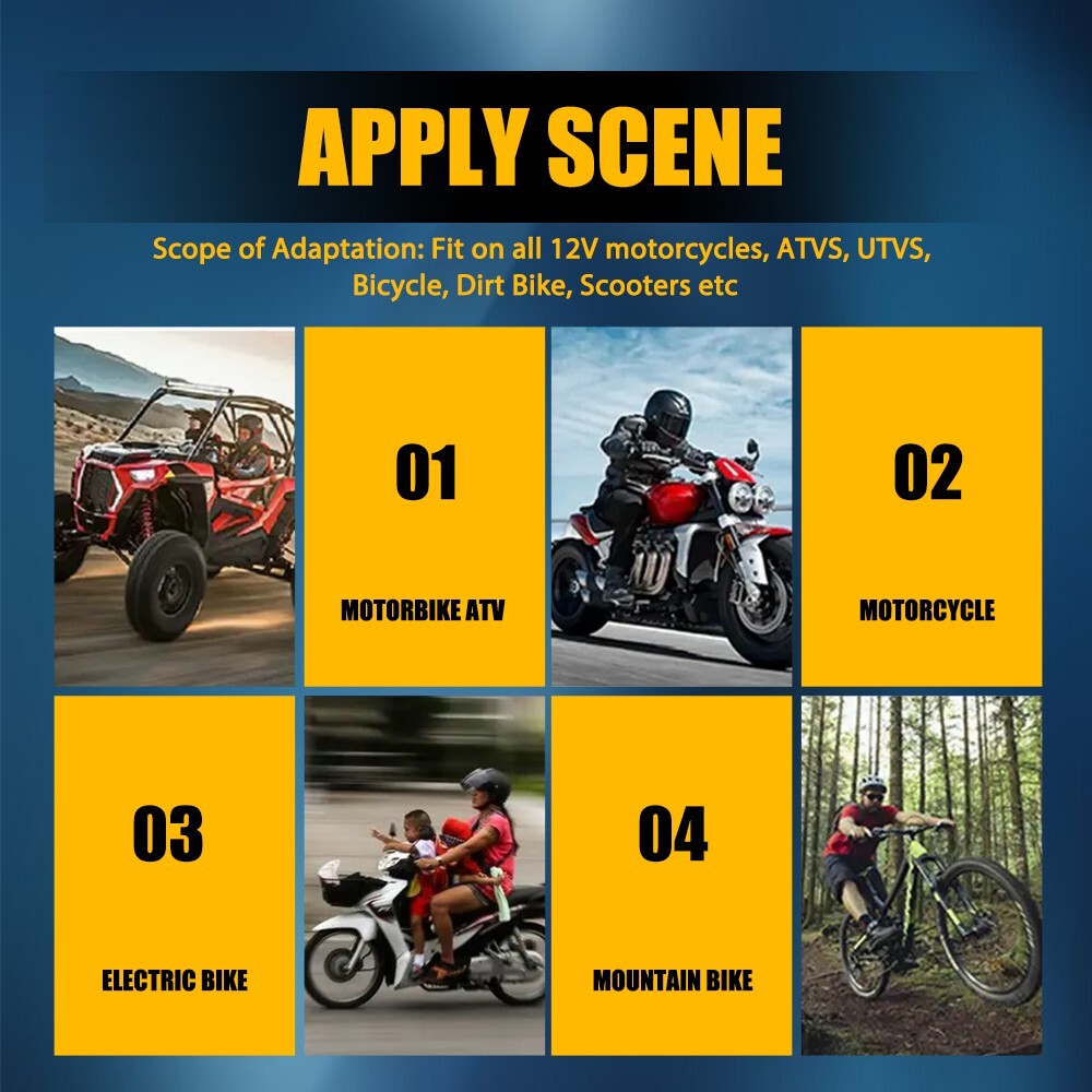 Universal 12V Motorcycle Switch Horn Handlebar Mount Push Button Momentary Start