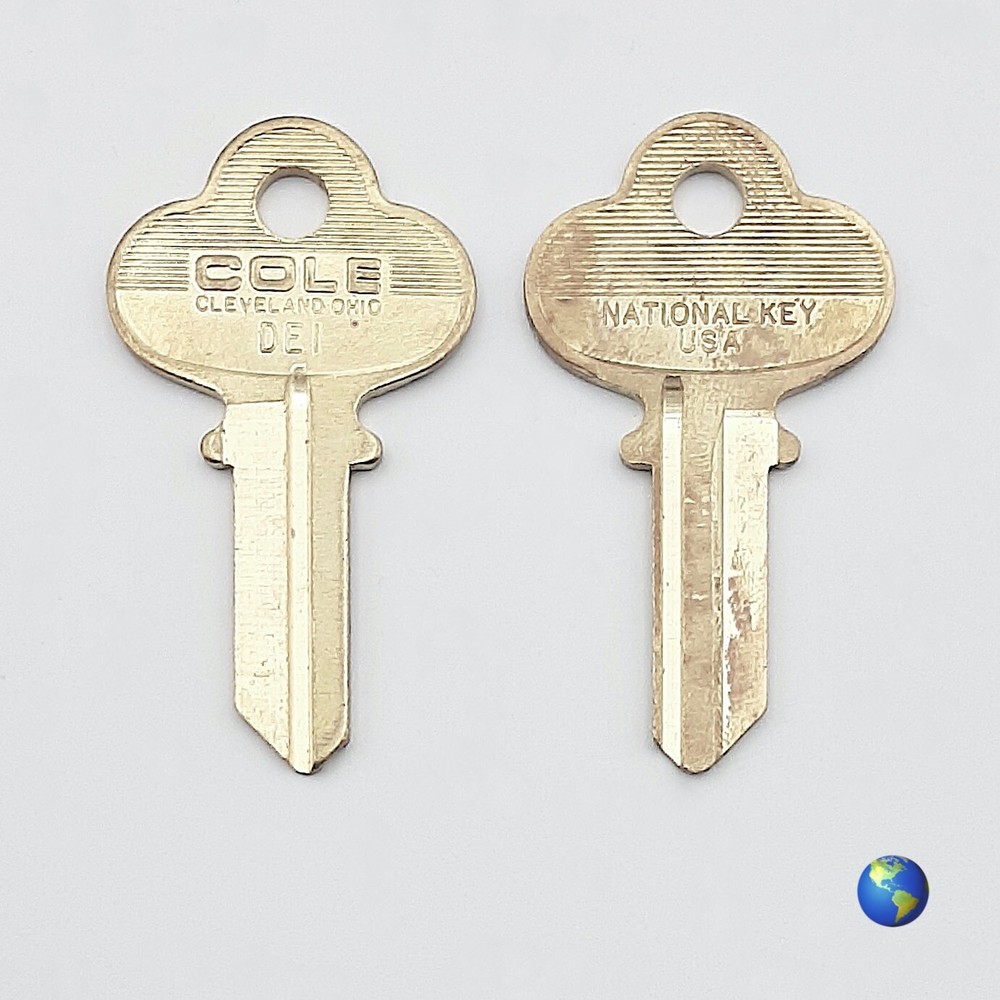 DE1 Key Blanks for Dexter, Master Lock, and Yale (2 Keys)