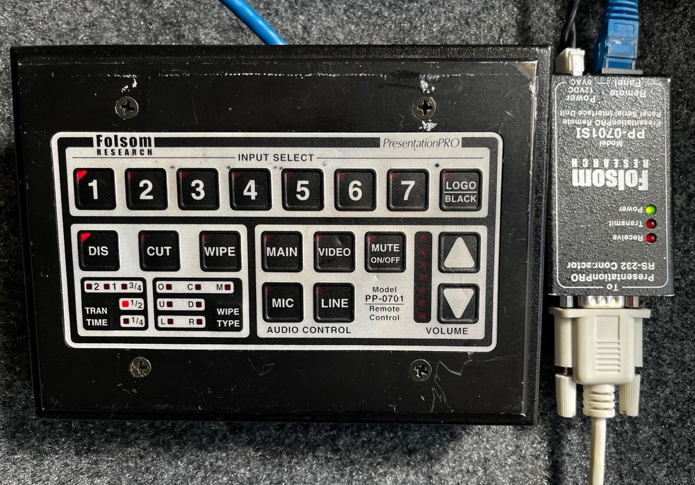 Folsom Research Presentation Pro PS2001 AV Network Switch with Remote Controller