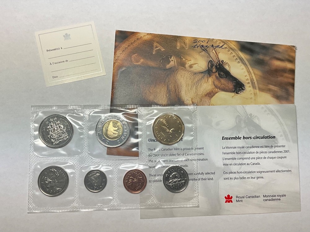 2001 P Canada Prooflike Uncirculated Set Envelope & COA