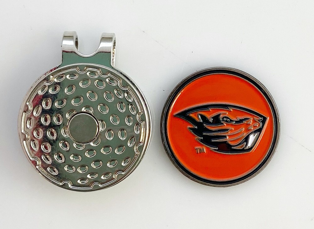 GOLF Silver HATCLIP & ballmarker OREGON STATE BEAVERS NCAA Silver NEW