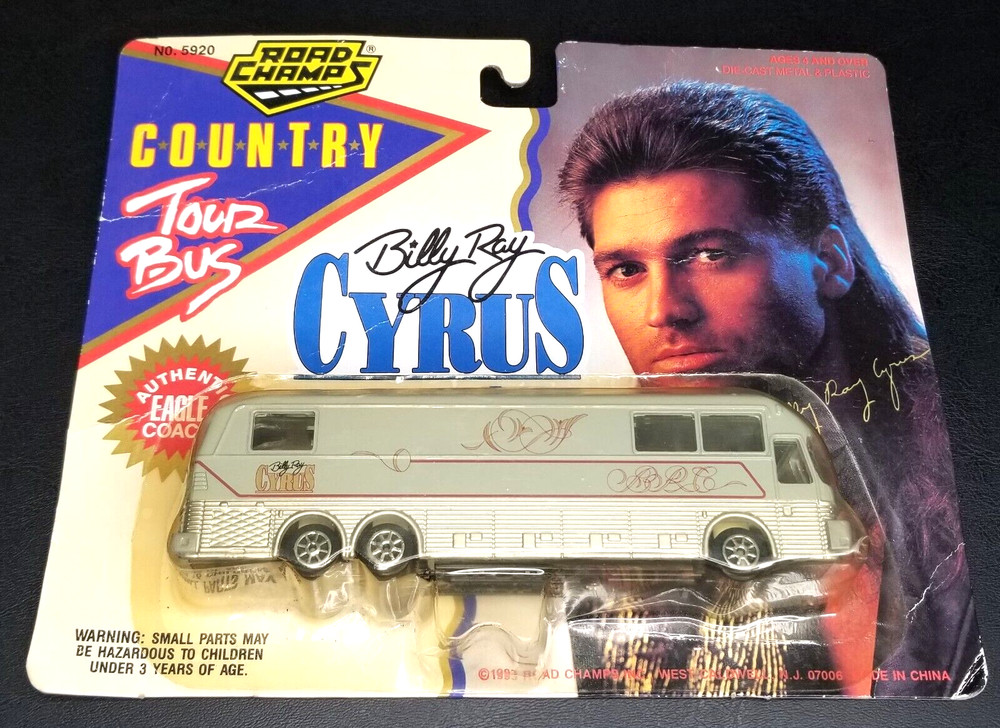 Billy Ray Cyrus 1993 Concert "Some Gave All" Tour Bus Die-Cast Collectible NOS