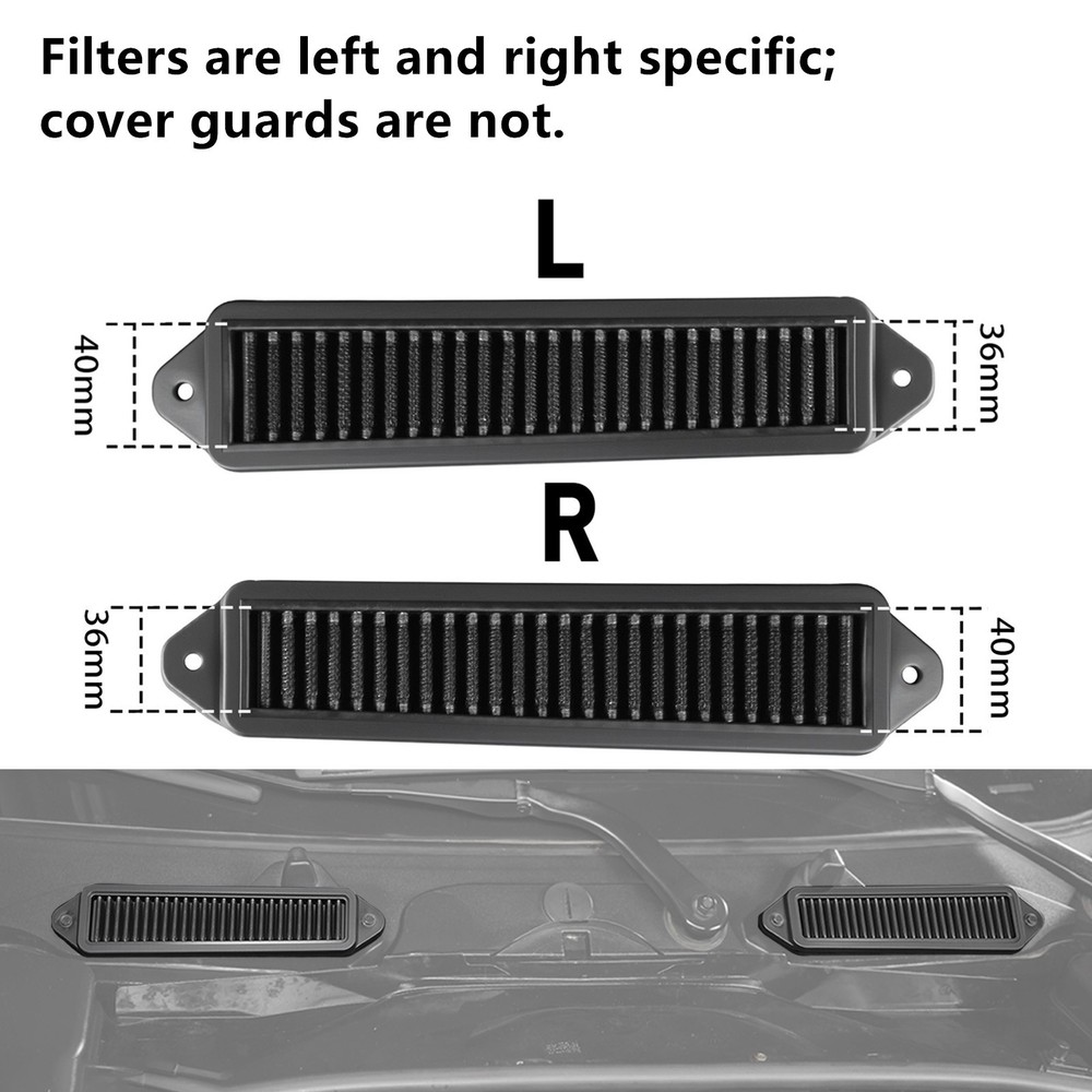 Cabin Air Cowl Filters & Weather Guards For BMW E90 E91 E92 E93 E88 E82 E84 X1