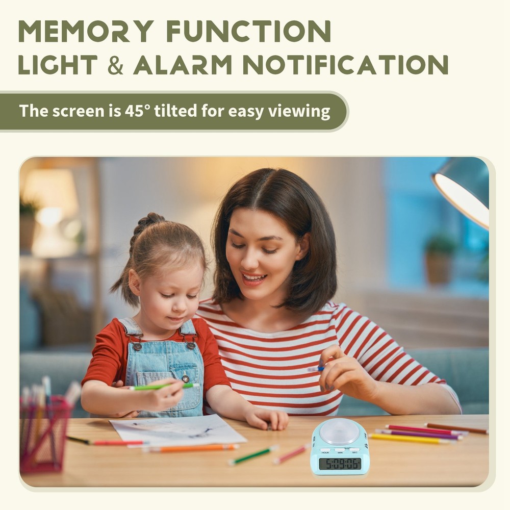 Digital Kitchen Timer with 100 Hour Clock Count Down for Kid Teacher Cook2620