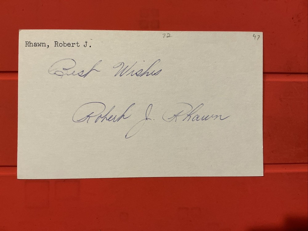 Bobby Rhawn 🔥🔥MLB: 1947 New York Giants 🔥🔥Autograph🔥🔥🔥