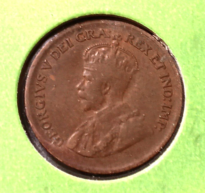 1928 Canada 1 Cent George V Small Cent
