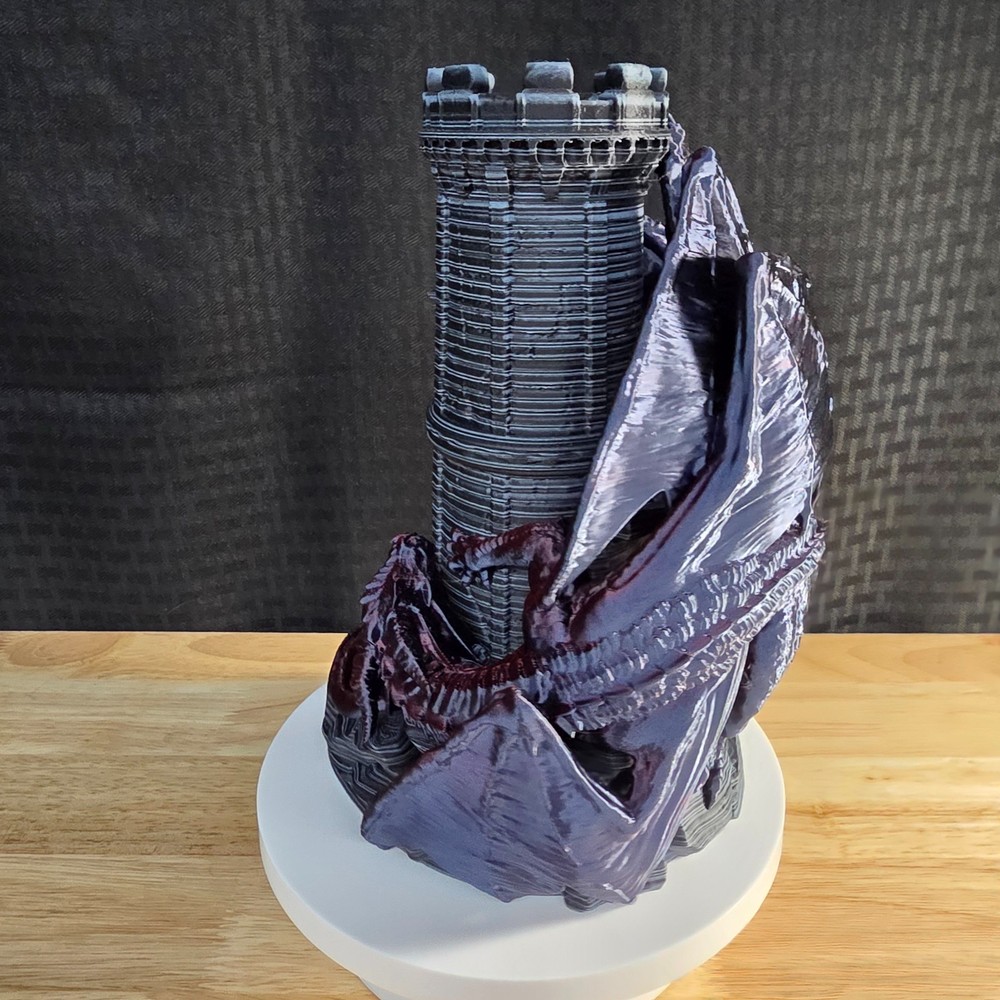 Twin Dragons Dice Tower, DND, 3D Printed Items
