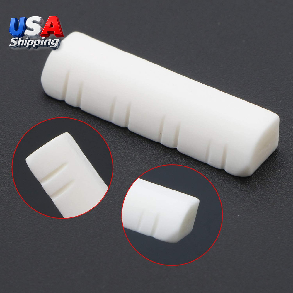 3PCS Bone Mandolin Upper Nut & Acoustic Guitar Nut, 8-String Silver Replacement