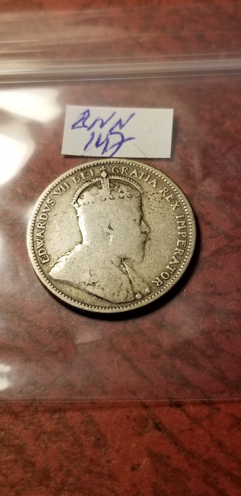 1908 Canada 25 Cents Silver Coin Idbba5.
