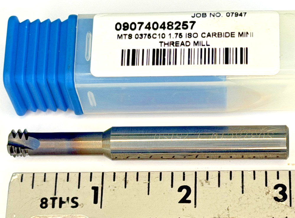 Thread Mill: 1.75 ISO Internal 3-Flute Solid Carbide