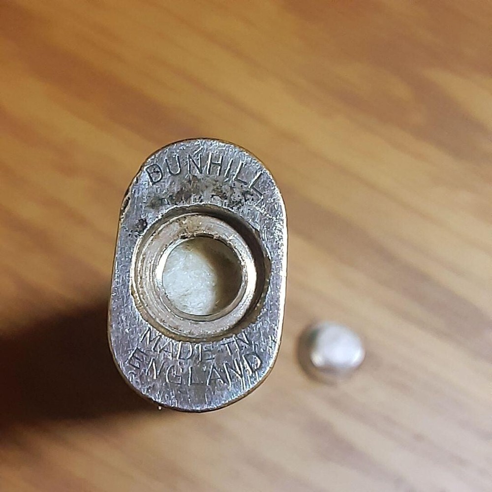 Working Dunhill Oil Lighter silver hammer without box