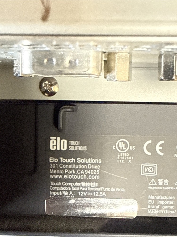 ELO Touch Solutions E272450 Payment Terminal