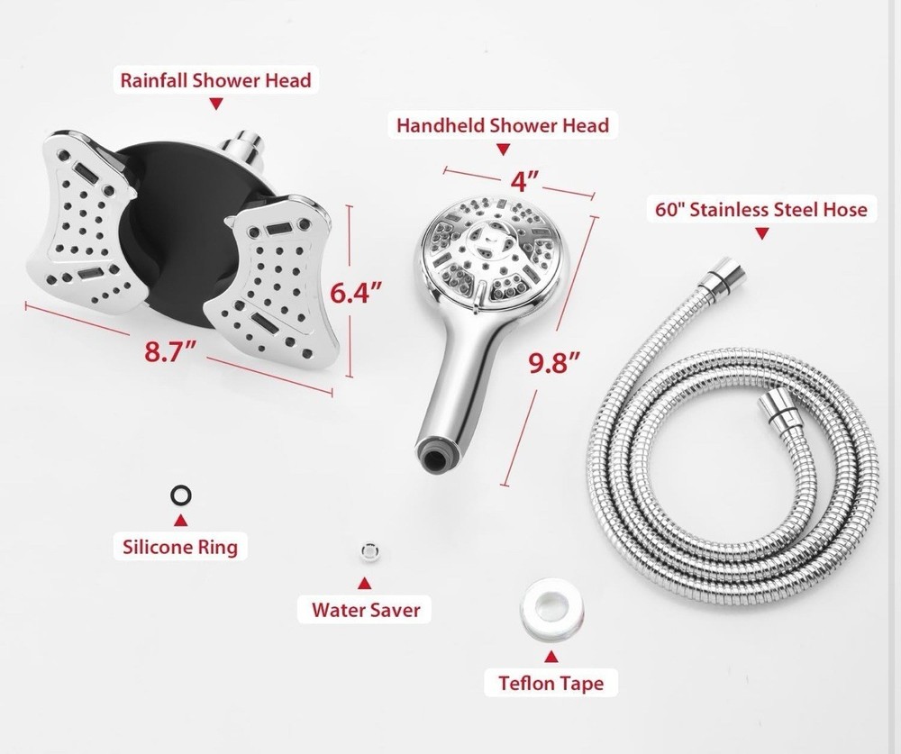 GRICH 2 In 1 Shower Head Combo