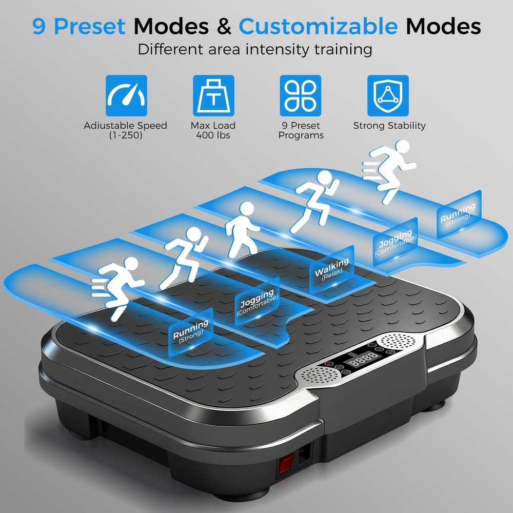 AoraPulse Vibration Plate Exercise Machine, for Black