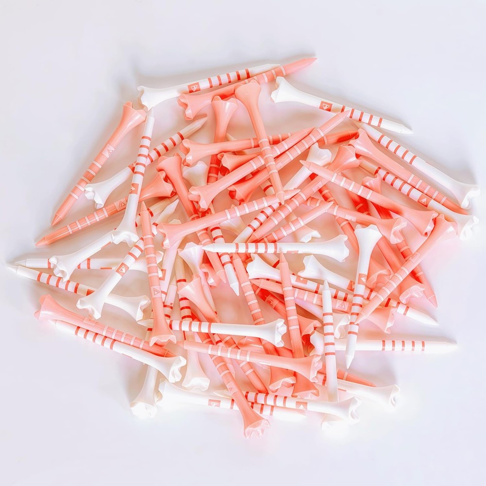 Durable Plastic Golf Tees 60Pack 23/4" & 31/4" Sizes, Assorted Colors