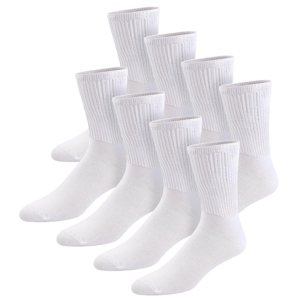 Thin Combed Cotton Diabetic Wide Non-Binding Low-Crew Socks - Fits 7-11