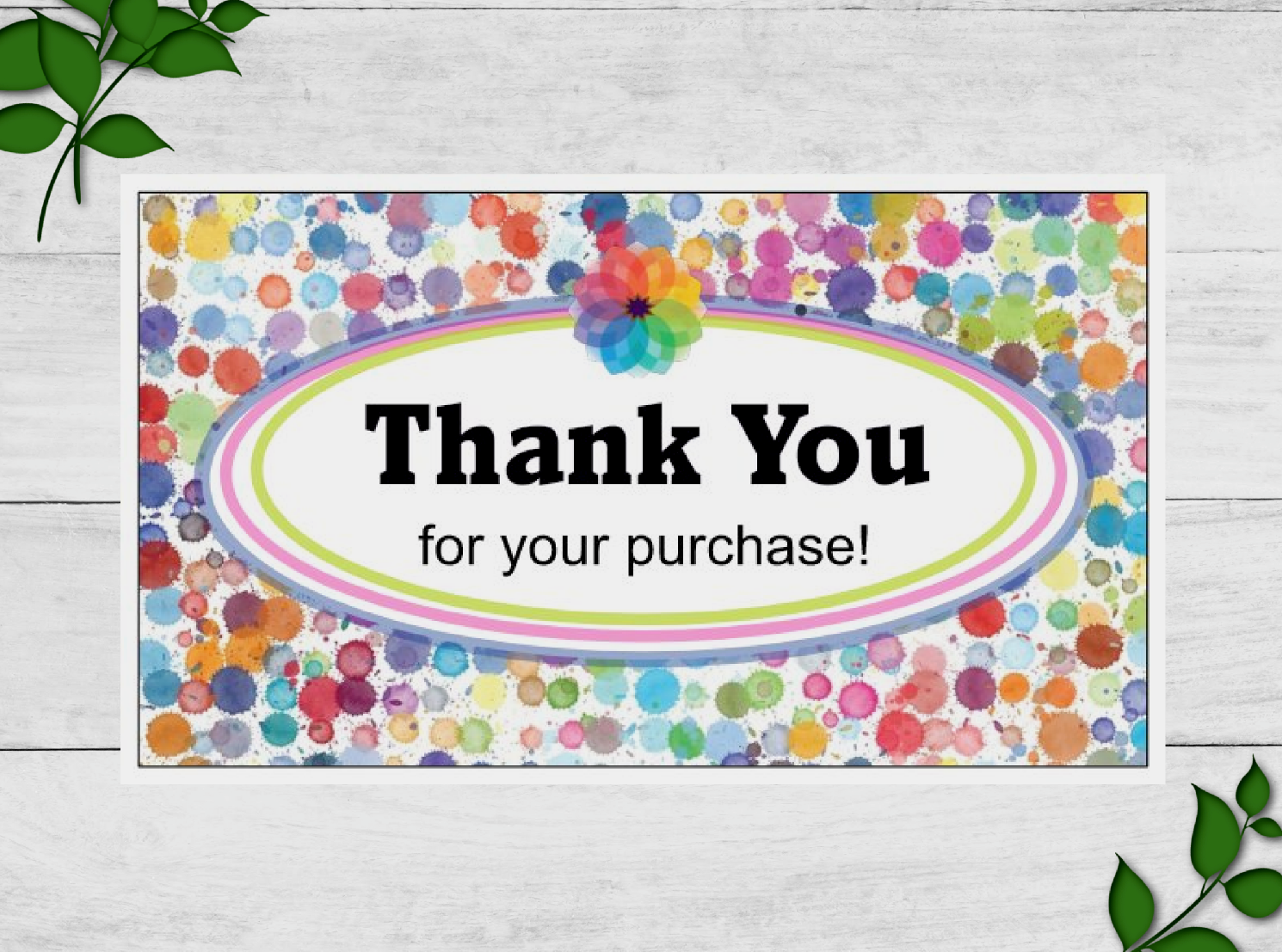 Business Cards, Thank You for Your Purchase Small Business 3.5x2"