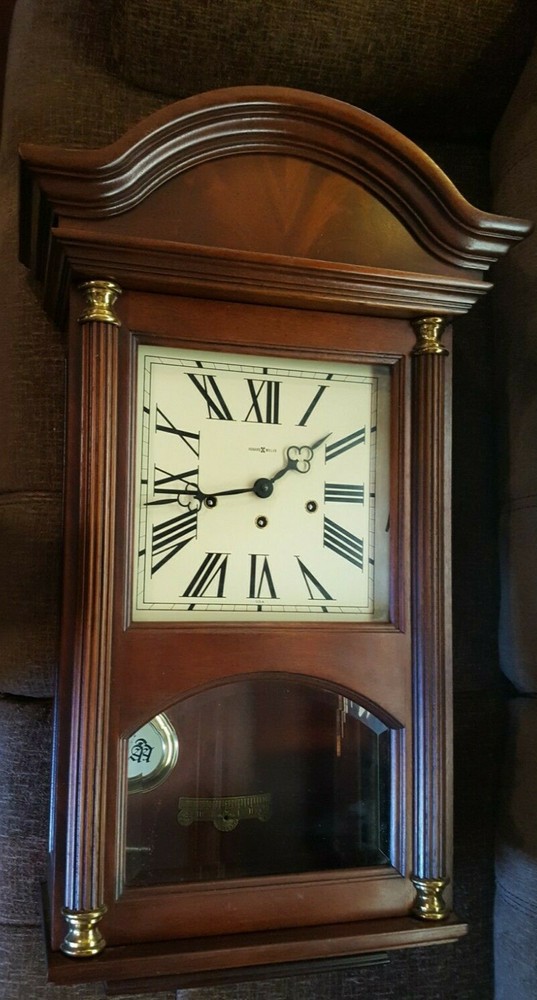 Howard Miller #612-224 Walnut Triple Chime Wall Clock