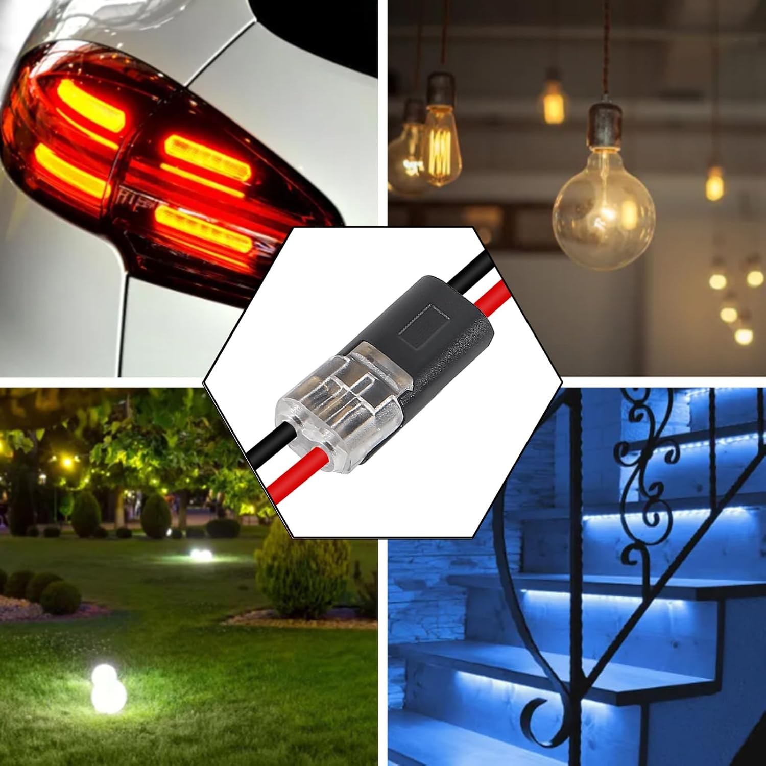 10or 20Pcs Double-Wire Plug-in Connector Led Light Strip Connectors 2 Pin, Quick