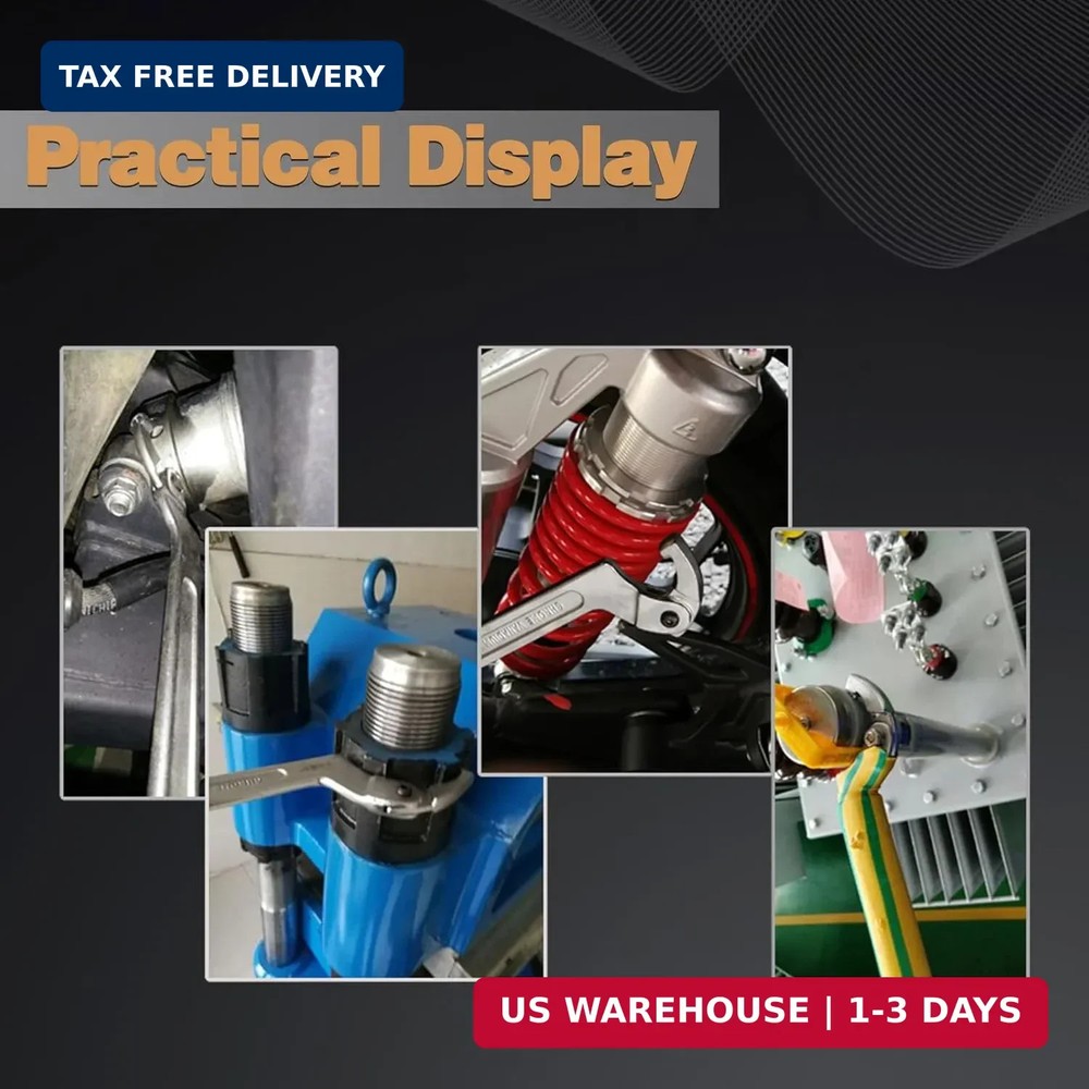 12pcs Adjustable Spanner Wrench Sets with Replaceable Head, C-Shape Pin Hook Wre