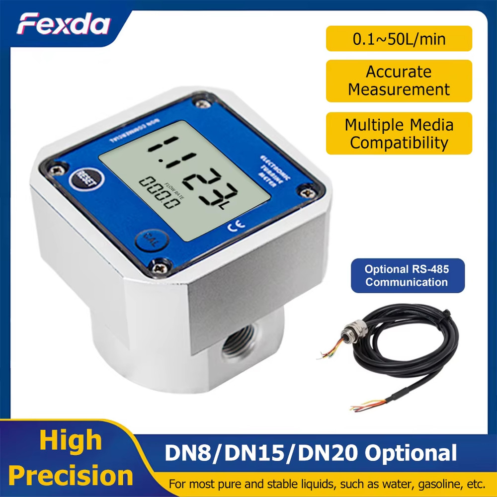 Micro Oval Gear Flow Meter Electronic RS485 Digital Liquid Flowmeter for Diesel