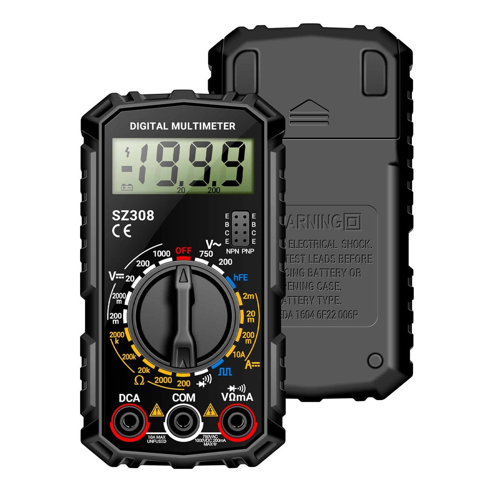 Digital Multimeter Voltmeter for AC DC Voltage Current Resistance and Diode Test