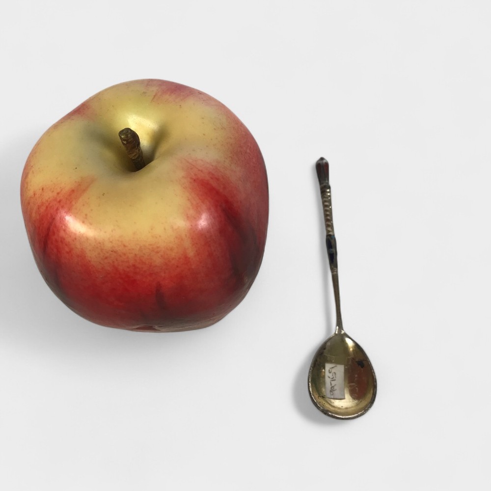 Antique Russian Enameled Silver Spoon