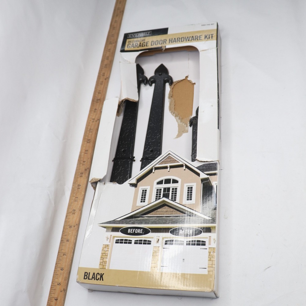 Everbilt Decorative Garage Door Hardware Kit Steel Black - Missing 1 Handle