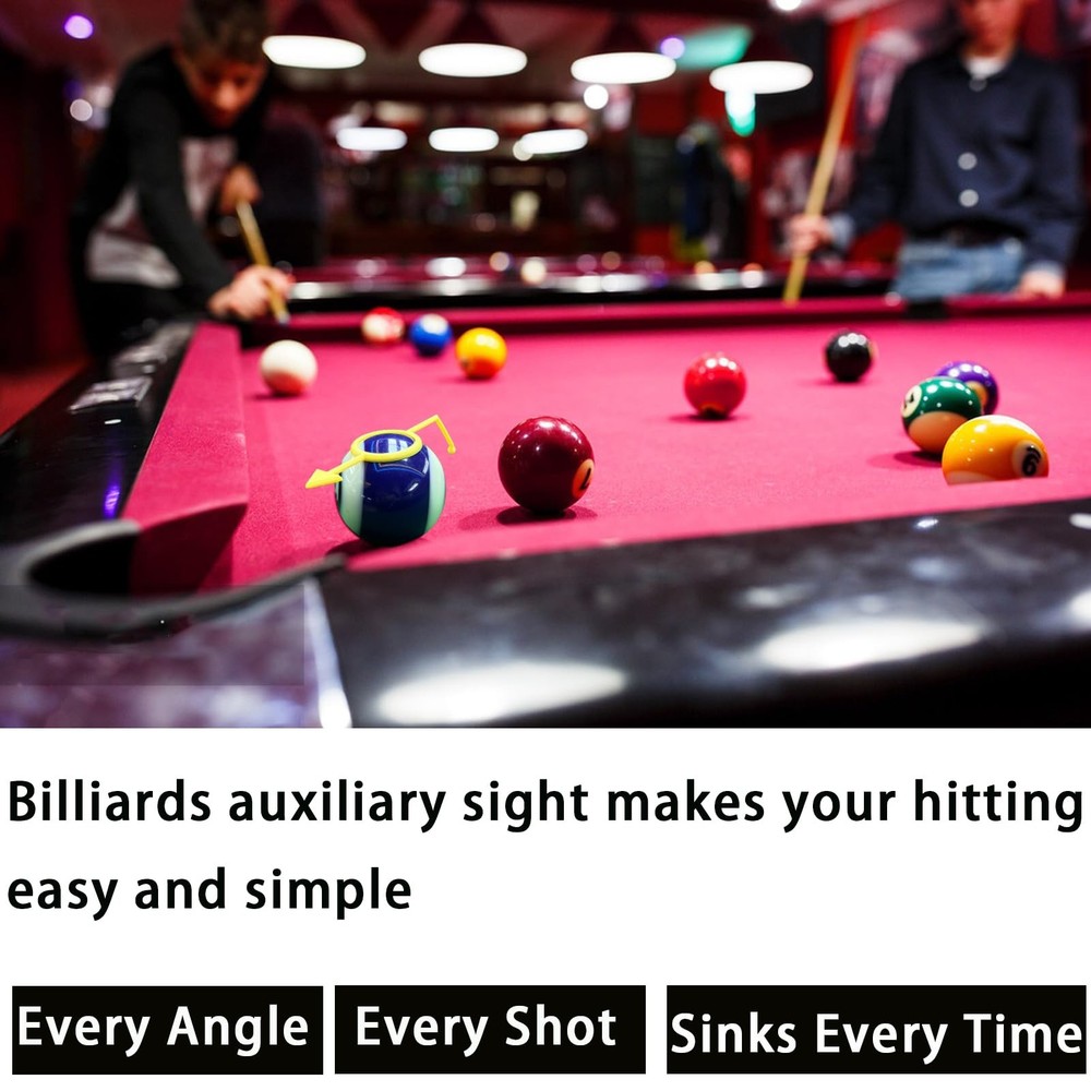 2Pack Billiards Aiming Trainer Billiards Accessories （Black red