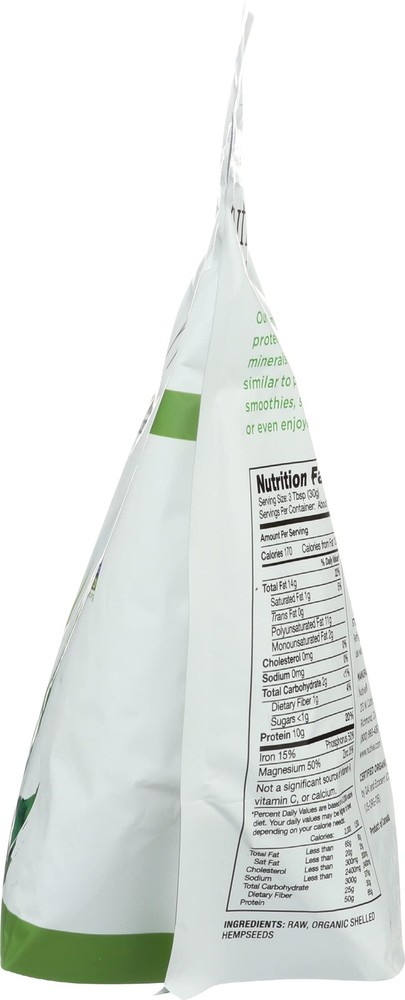, Hempseed Raw Shelled Organic, 19 Ounce