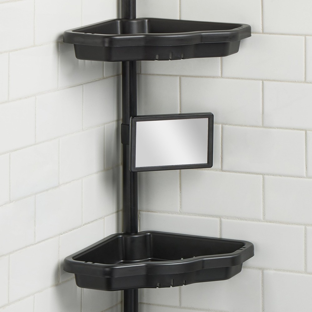 4 Tier Corner Shower Organizer in Black