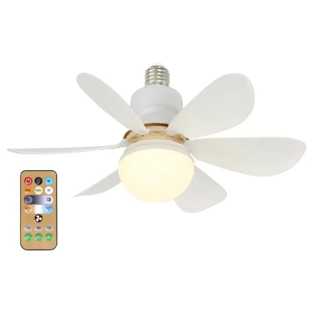 Ceiling Fan Light E27 with Remote Control Dimmer LED 30W for study,living room