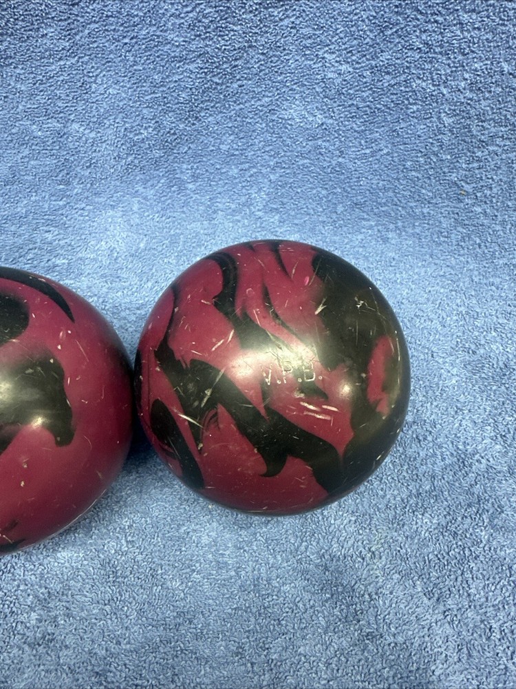 THREE PARAMOUNT DUCKPIN BALLS DUCK PIN BALL PURPLE
