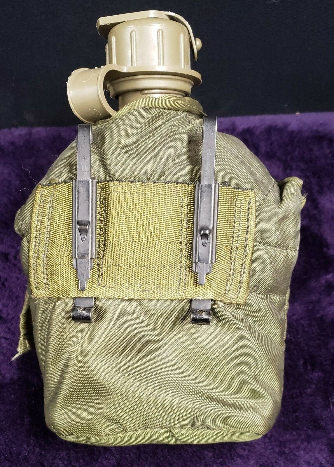 USGI Military 3 Pc Set 1QT OD Canteen w OD Pouch Cover & Stainless Cup NICE