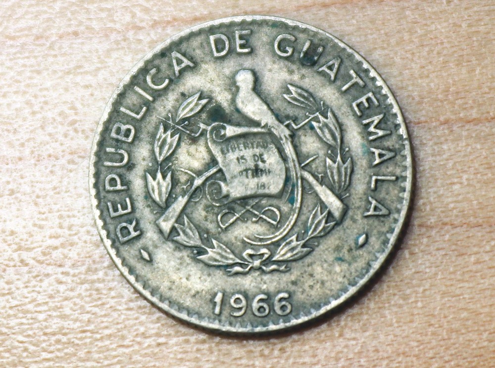 1966 Guatemala 5 Centavos Kapok Tree